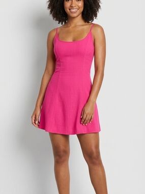Wild Fable Hot Pink Mini Dress Spaghetti Strap A-Line Size S